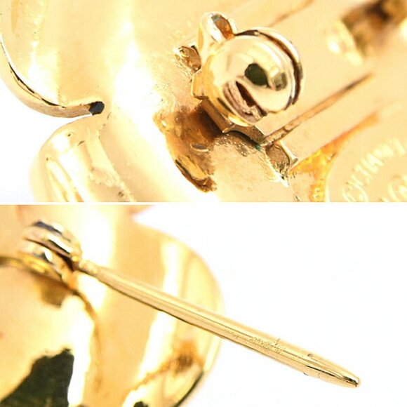 CHANEL Gold Pearl Logo Brooch - Picture 6 of 10